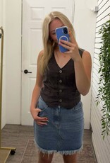 Classic Cut Button Up Tencel Vest