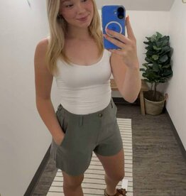 High Waisted Linen Short