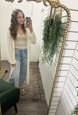 Open Knit Long Line Cardigan