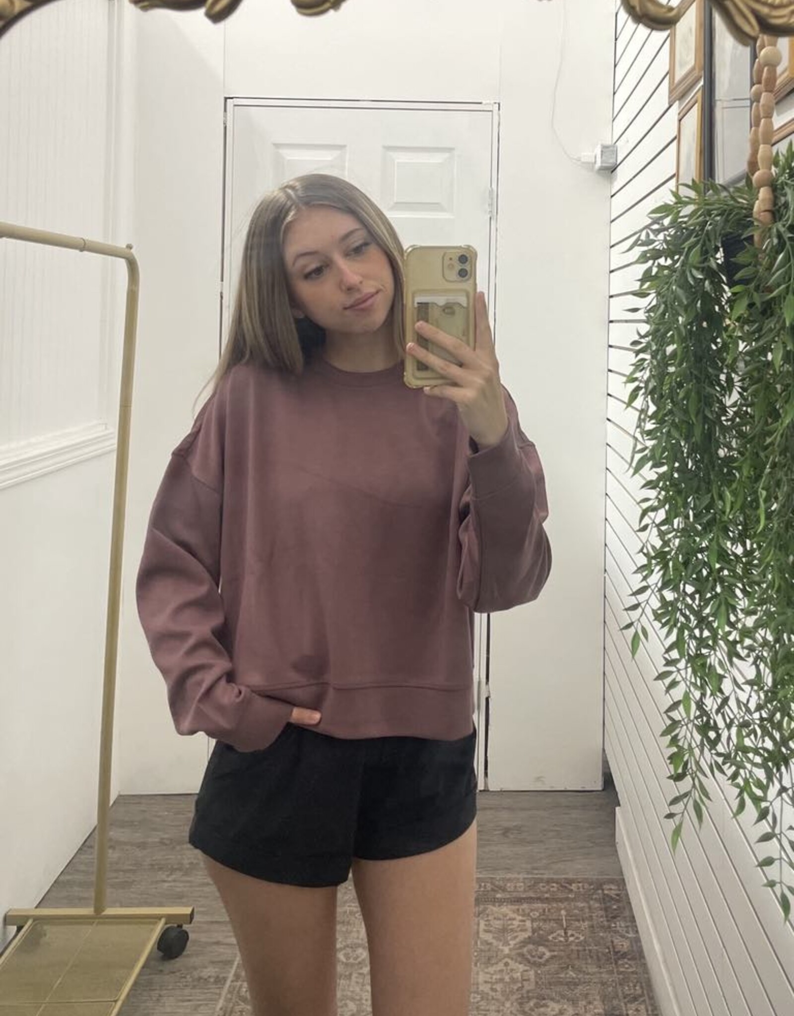 Mono B Luxe Sand Wash Rib Sweater