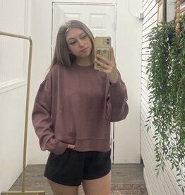 Mono B Luxe Sand Wash Rib Sweater