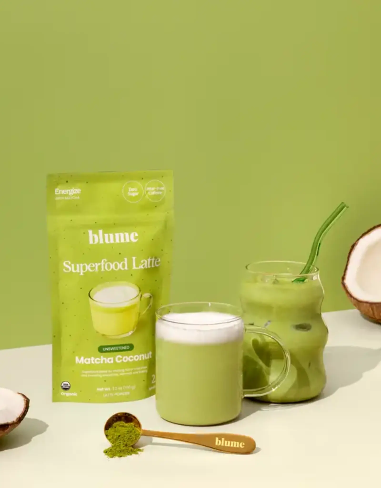 Blume Superbelly Hydration & Gut Latte Powder, Matcha Coconut