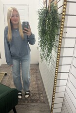 Acid Wash Raglan Pullover