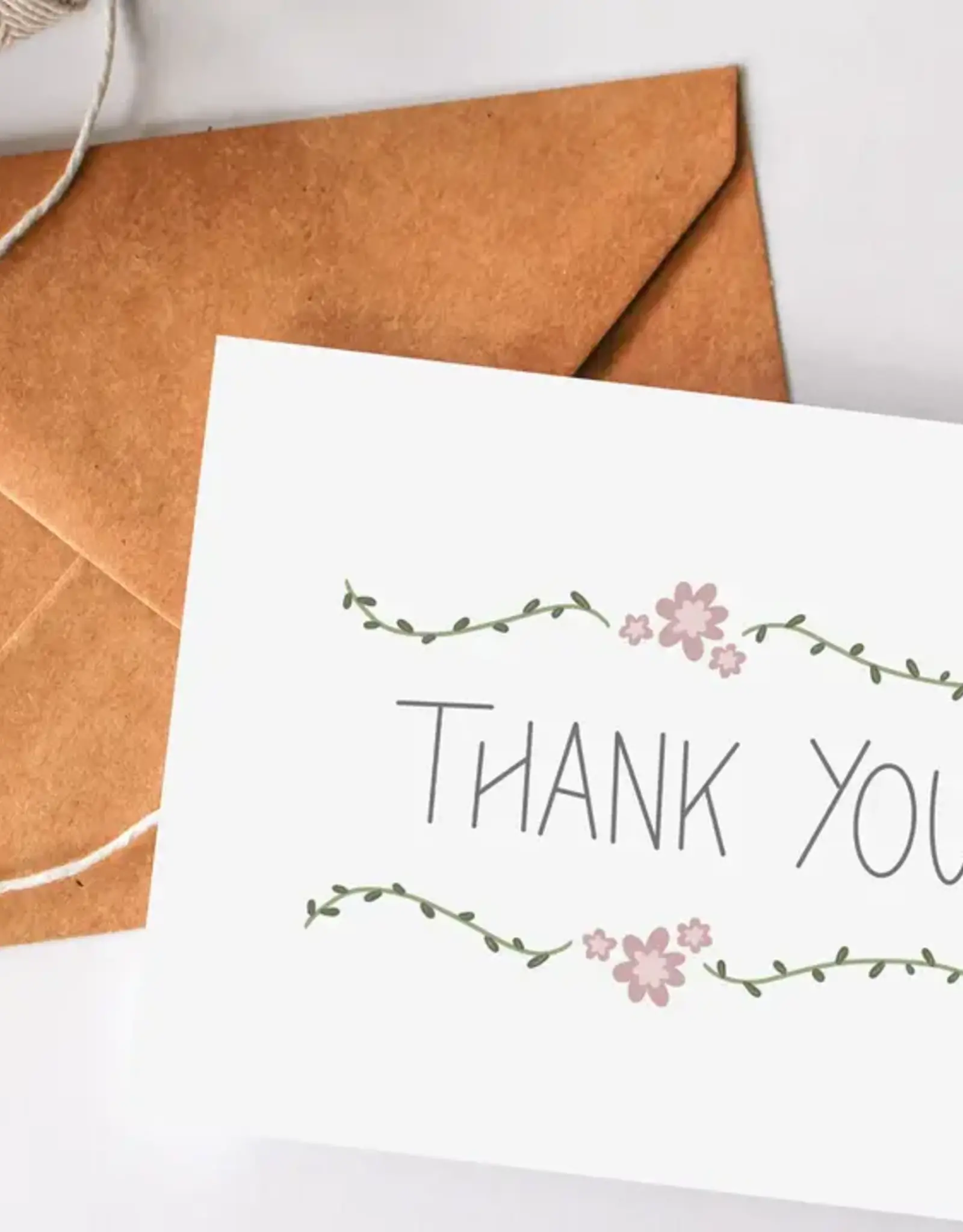 Balsam Paper Co Greeting Card, Floral Thank You