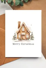Balsam Paper Co Greeting Card, Gingerbread House