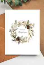 Balsam Paper Co Greeting Card, Holiday Wreath