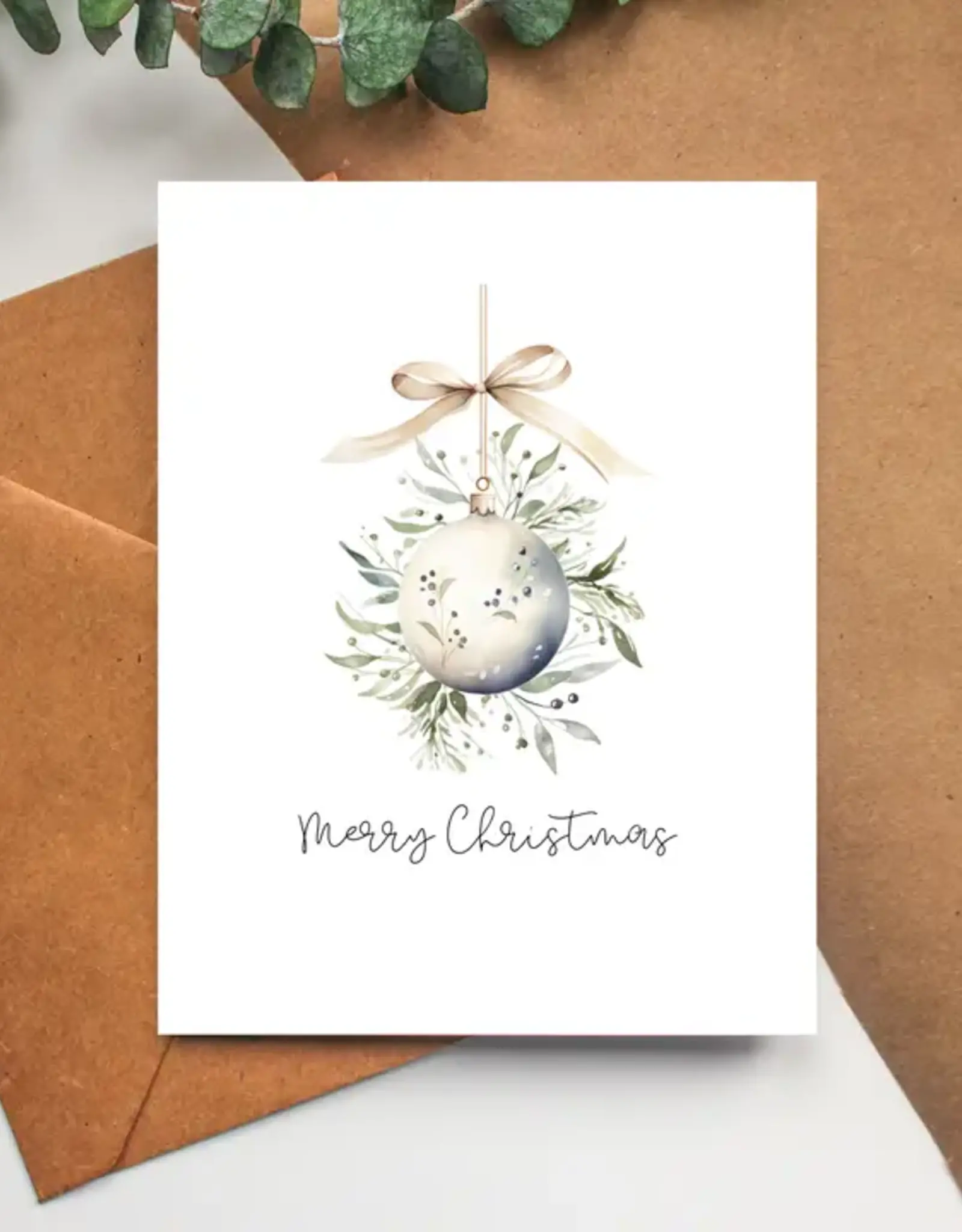 Balsam Paper Co Greeting Card, Floral Christmas