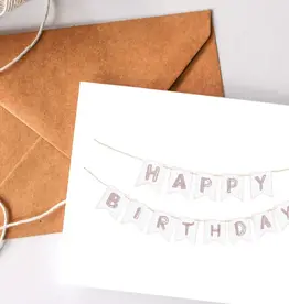 Balsam Paper Co Greeting Card, Banner Happy Birthday