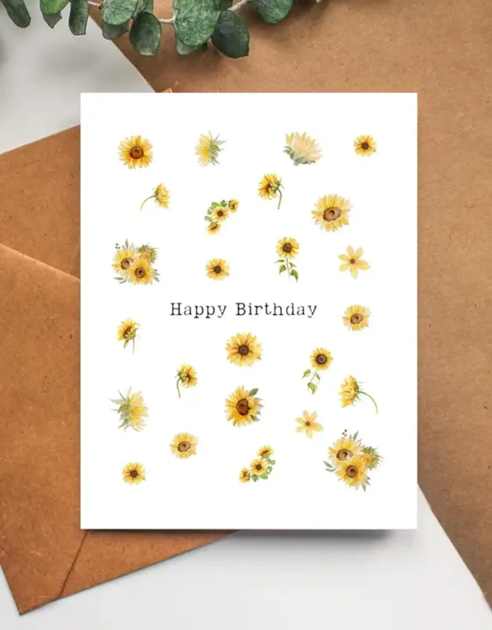 Balsam Paper Co Greeting Card, Sunflower Happy Birthday