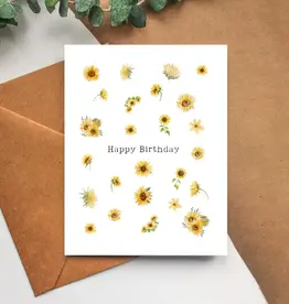 Balsam Paper Co Greeting Card, Sunflower Happy Birthday