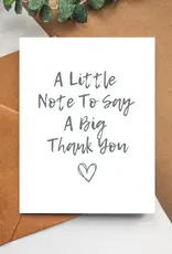 Balsam Paper Co Greeting Card, Big Thank You