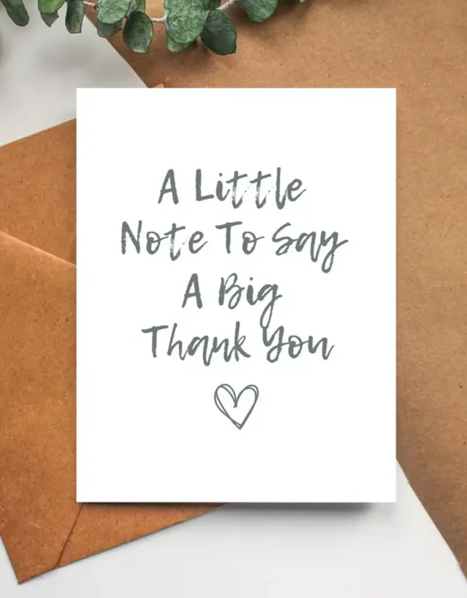 Balsam Paper Co Greeting Card, Big Thank You