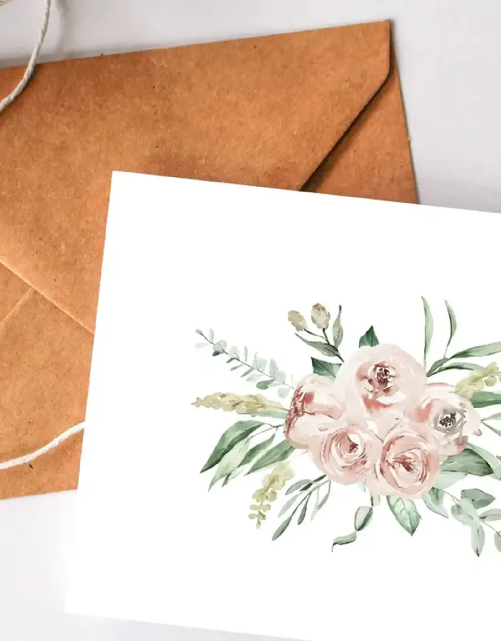 Balsam Paper Co Greeting Card, Floral Water Colour