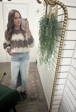 Zigzag Knit Sweater Pullover