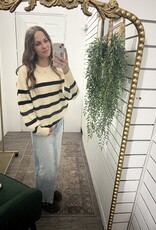 Striped Rib-Knit Sweater
