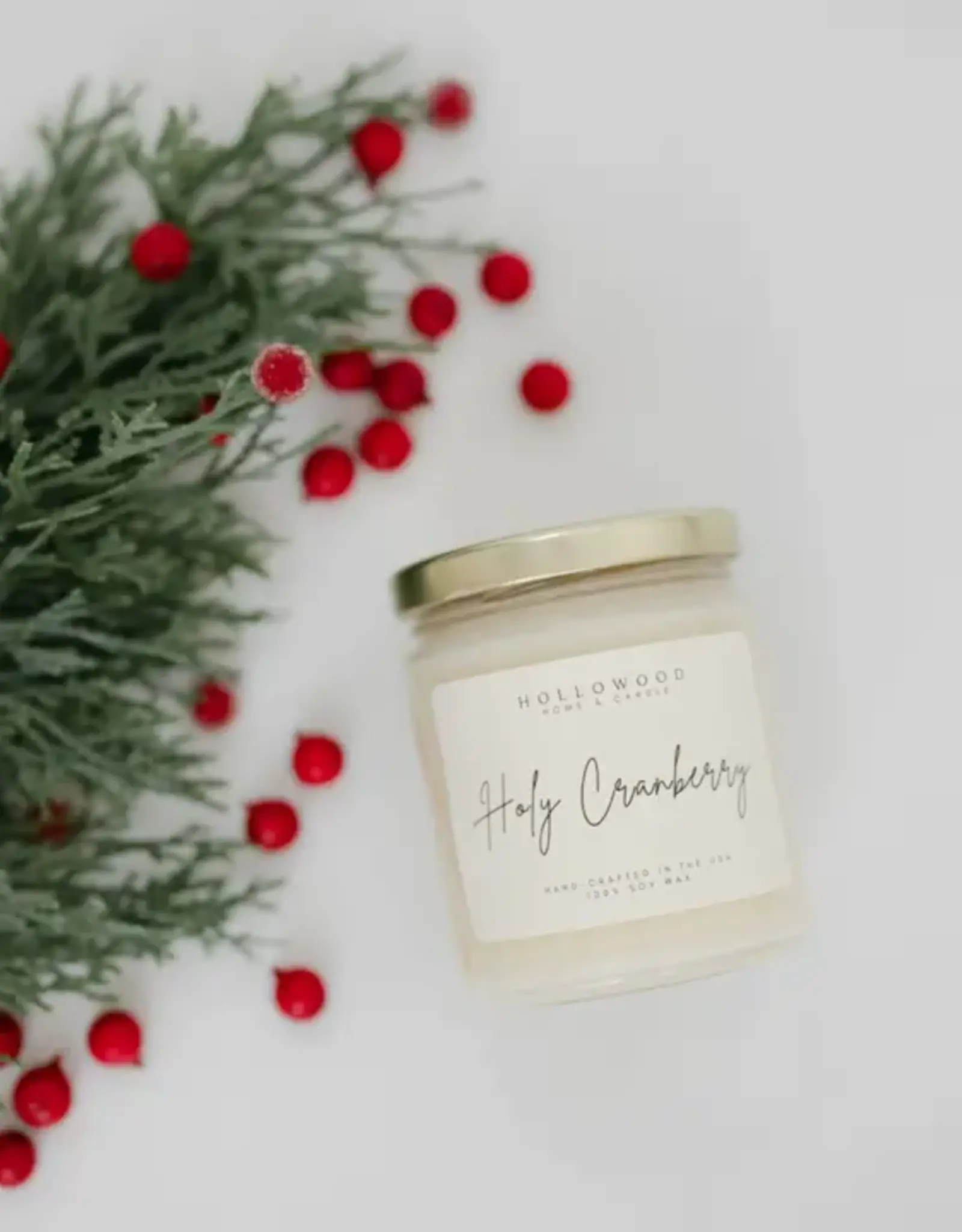Hollowood Home Soy Candle,  Holy Cranberry