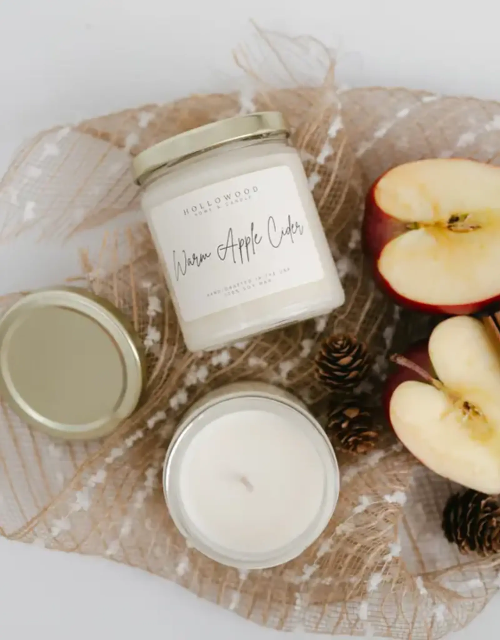 Hollowood Home Soy Candle,  Warm Apple Cider