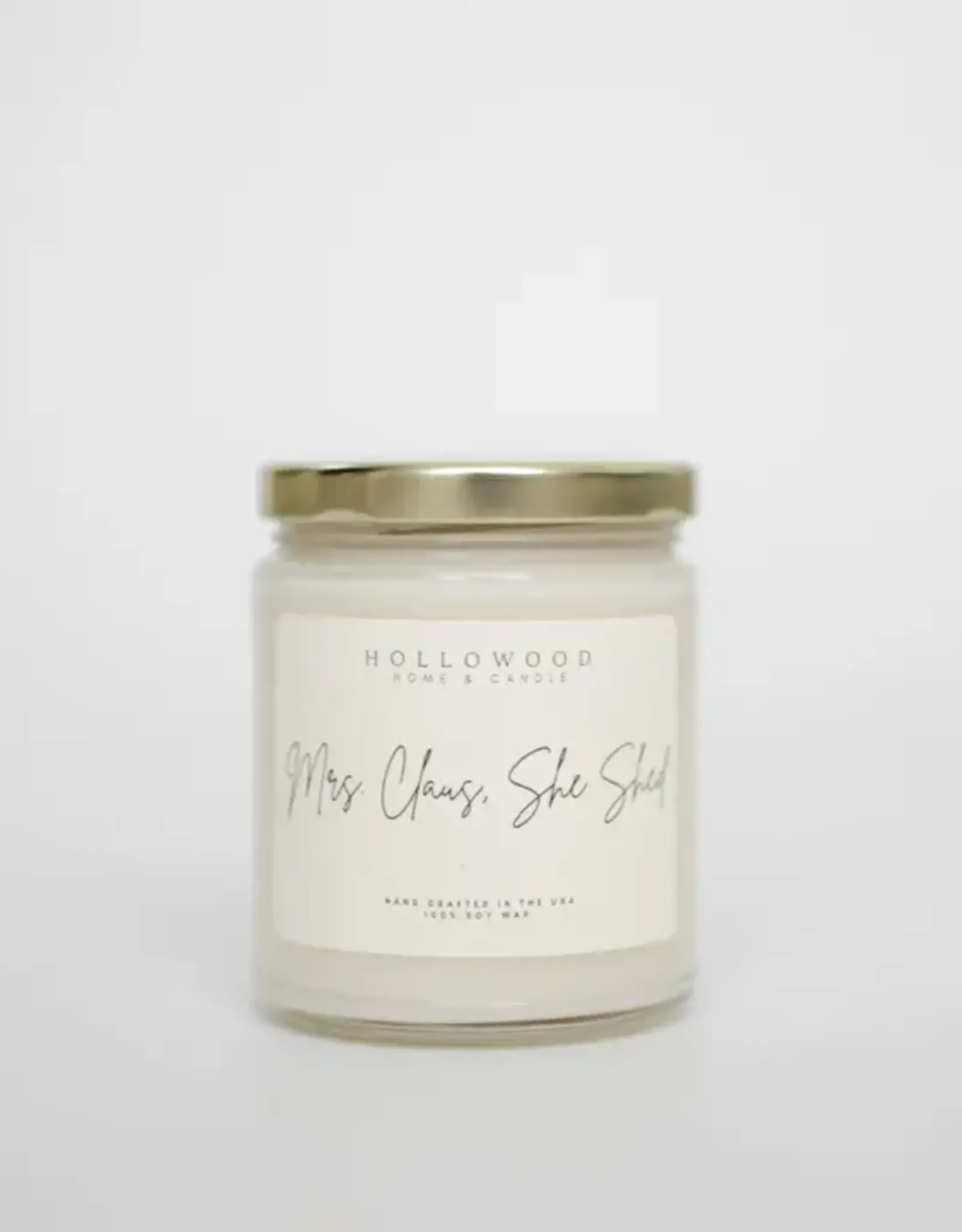 Hollowood Home Soy Candle,  Mrs. Claus She Shed