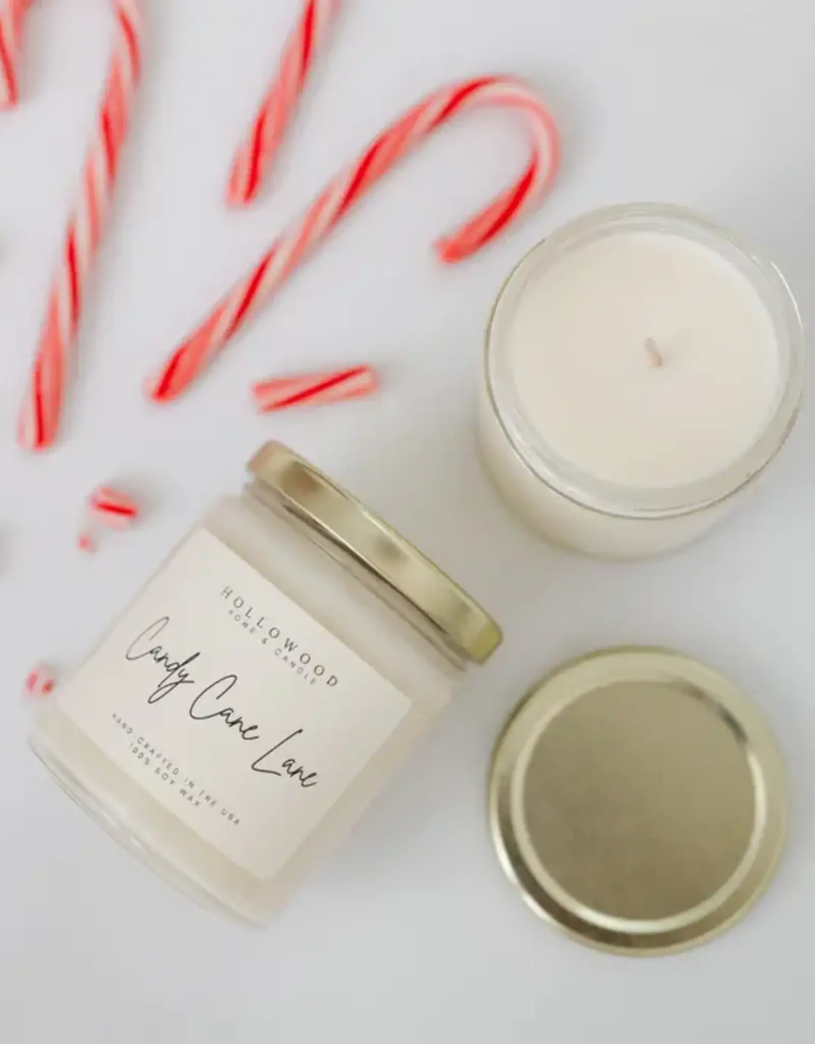 Hollowood Home Soy Candle, Candy Cane Lane