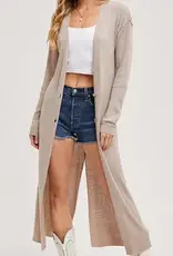 Longline Button Front Cardigan