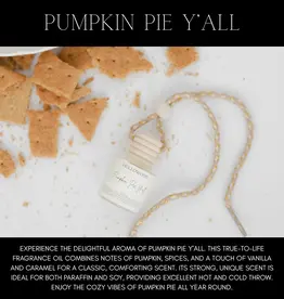 Hollowood Home Car Diffuser, Pumpkin Pie Y'All