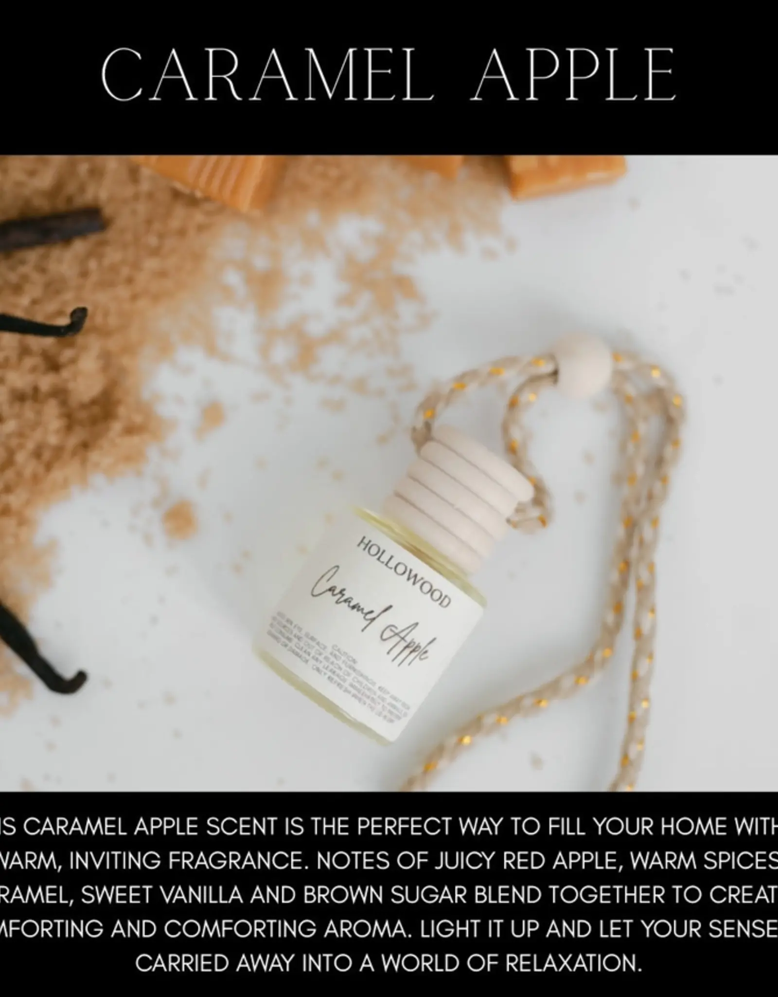 Hollowood Home Car Diffuser, Caramel Apple