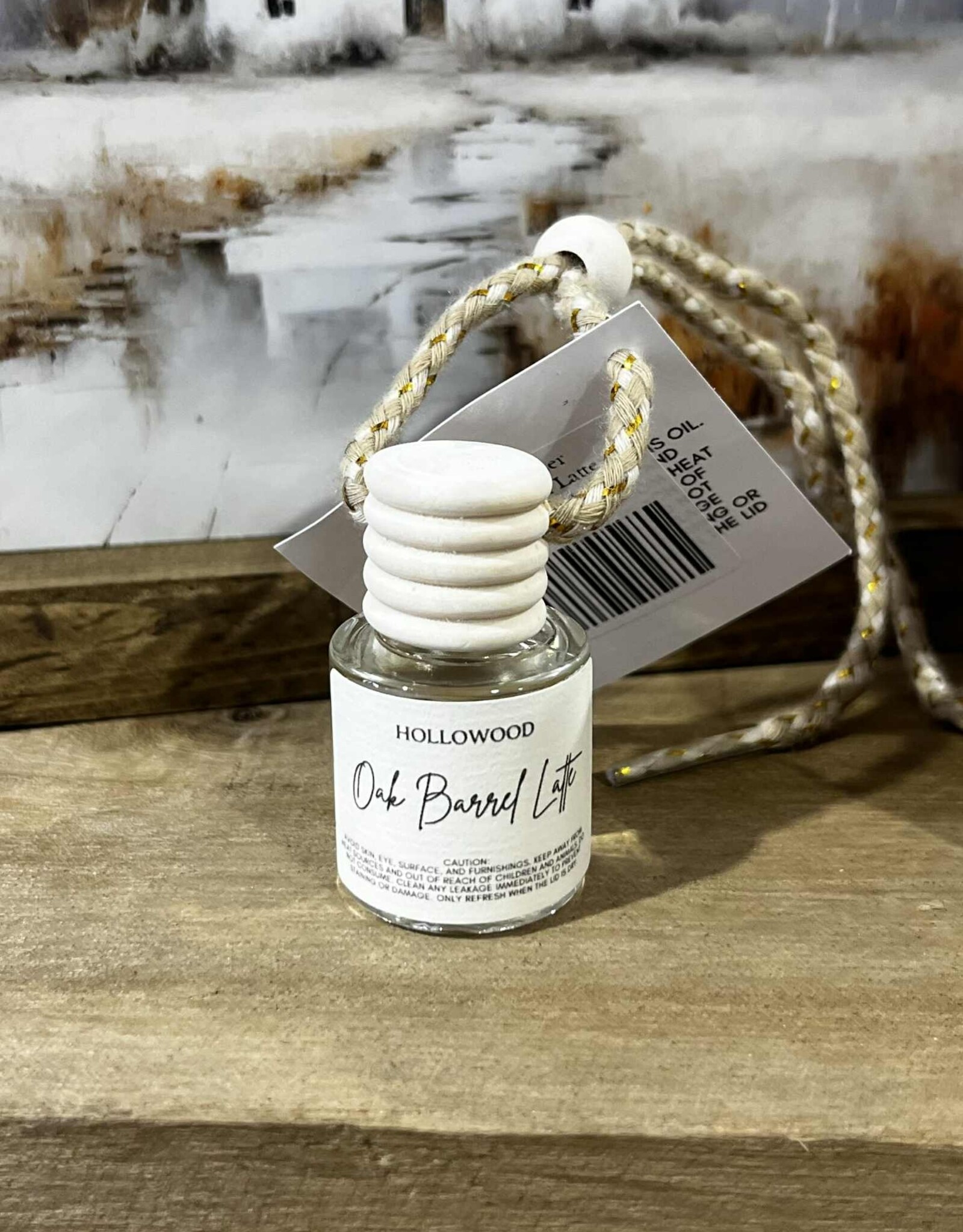 Hollowood Home Car Diffuser, Oak Barrel Latte