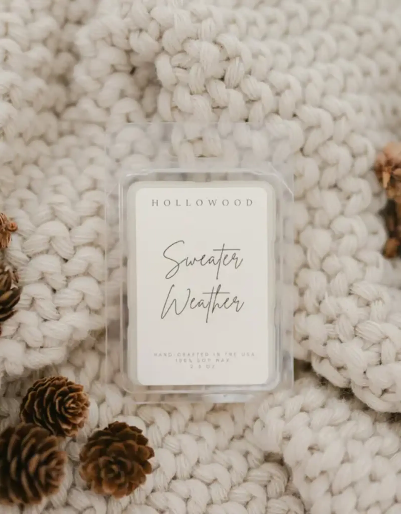 Hollowood Home Wax Melt, Sweater Weather