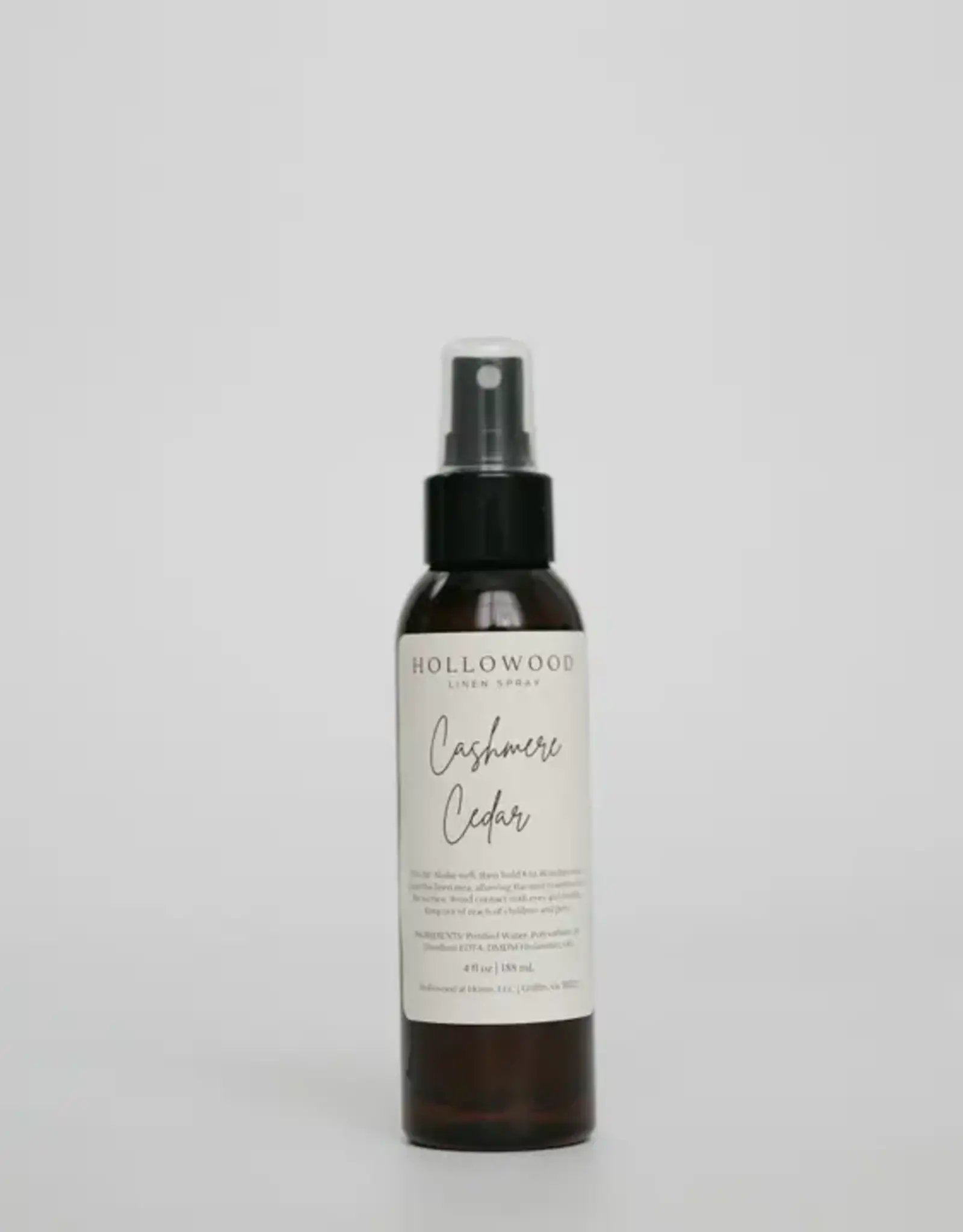 Hollowood Home Linen Spray, Cashmere Cedar