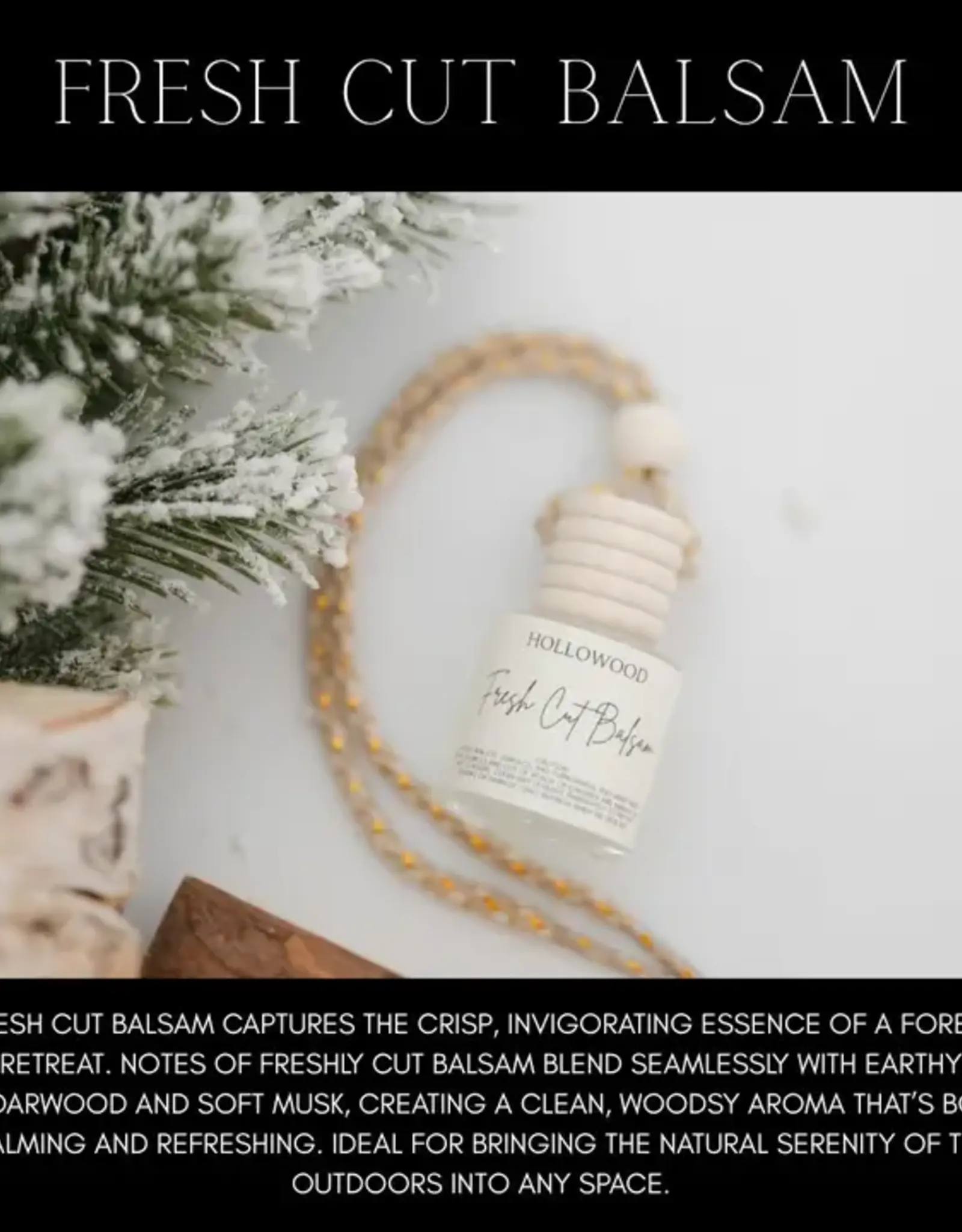 Hollowood Home Car Diffuser, Fresh Cut Balsam