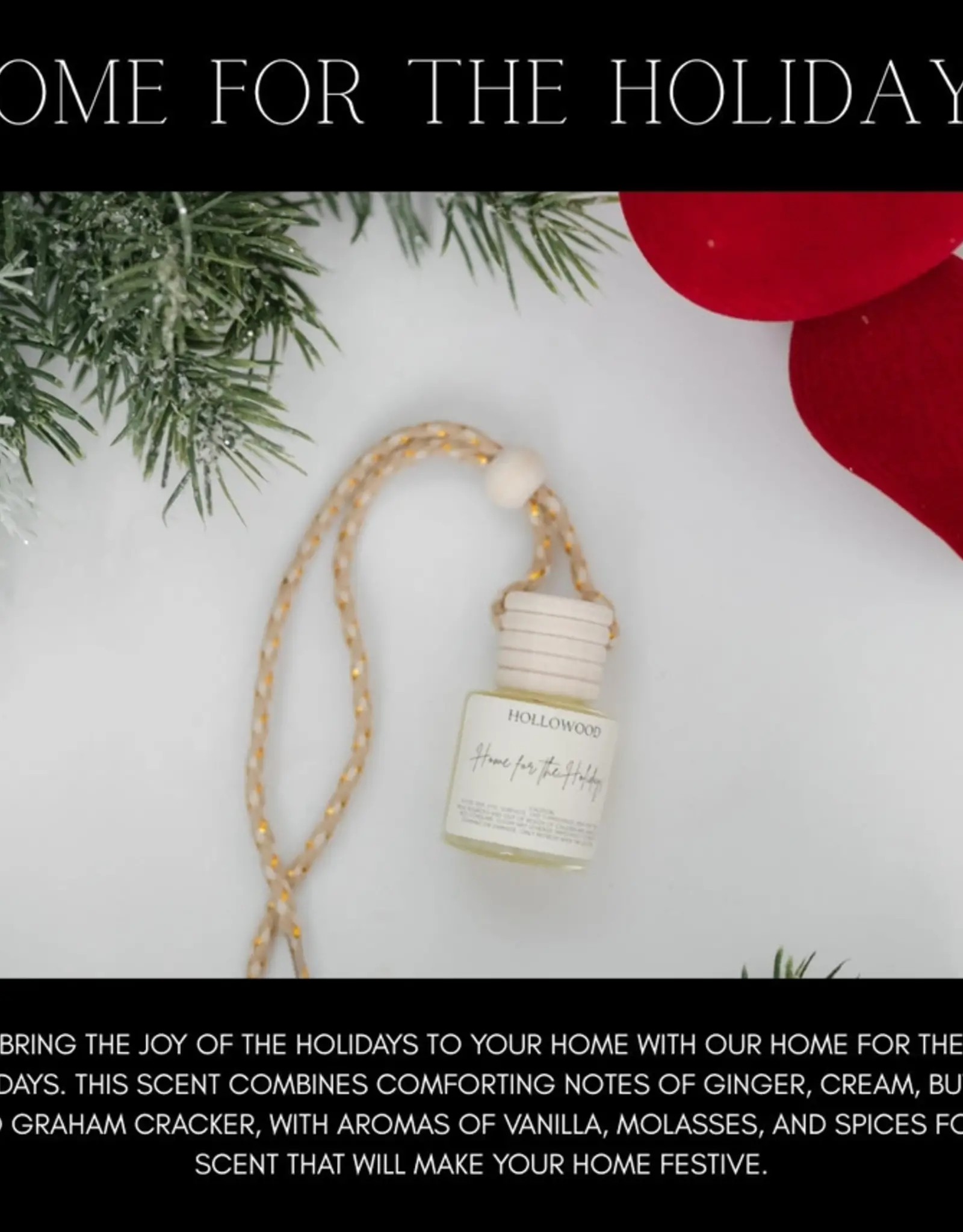 Hollowood Home Car Diffuser, Home For The Holidays