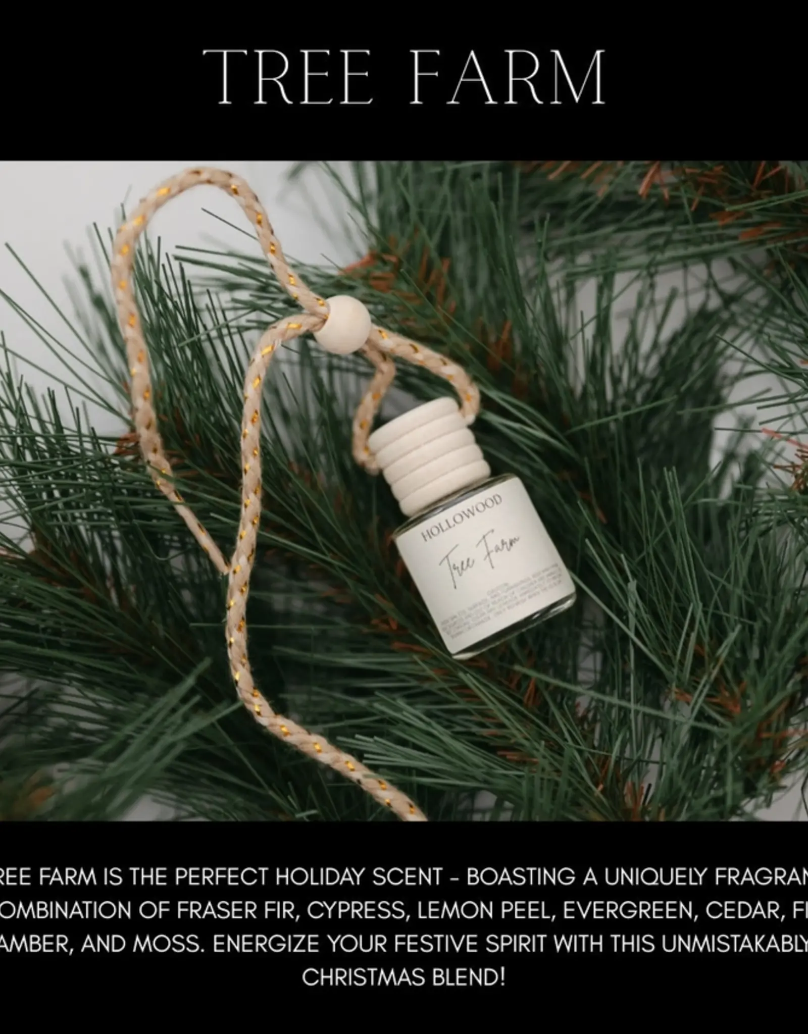 Hollowood Home Car Diffuser, Tree Farm
