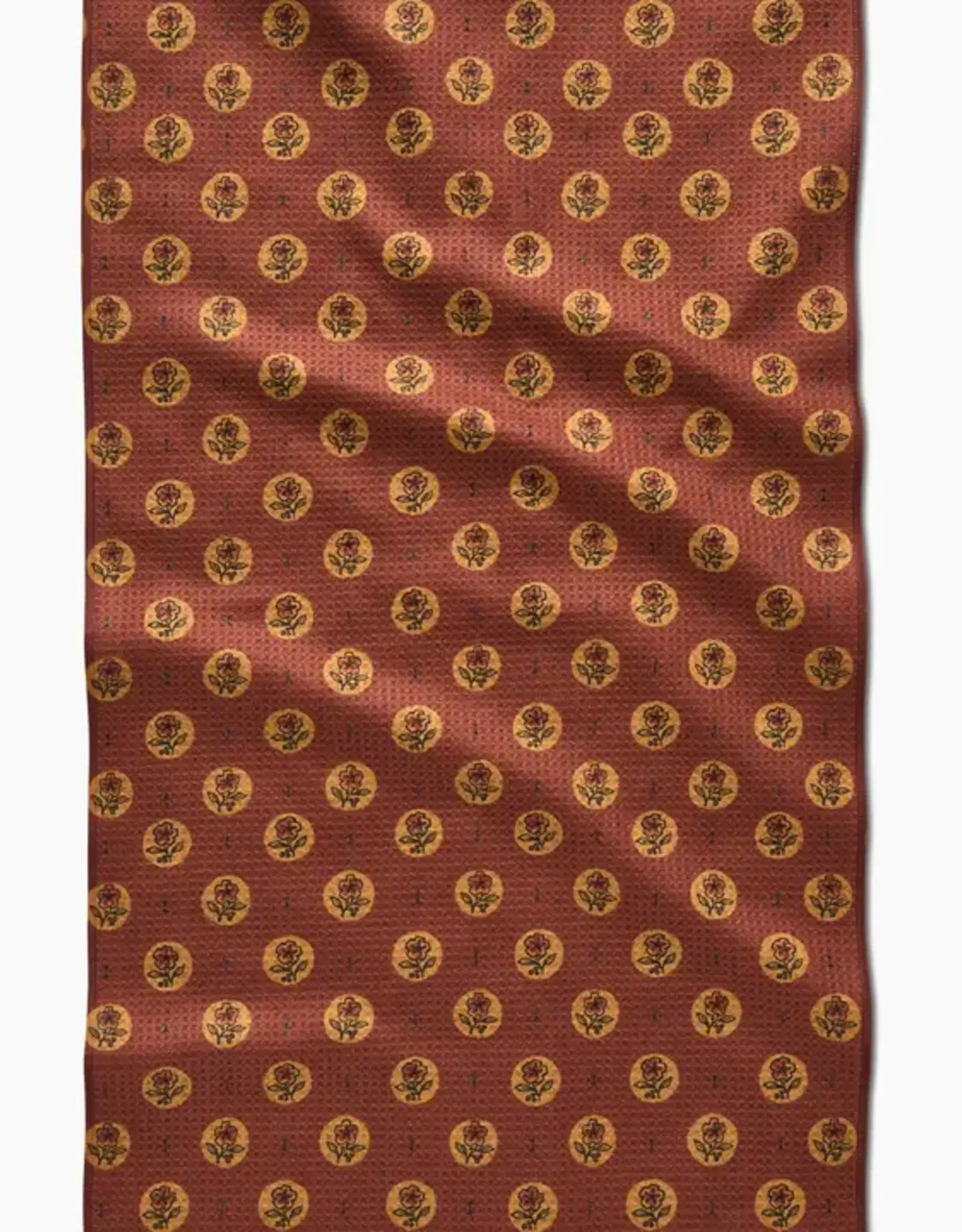 Geometry Tea Towel- Artisanal Floral Orange