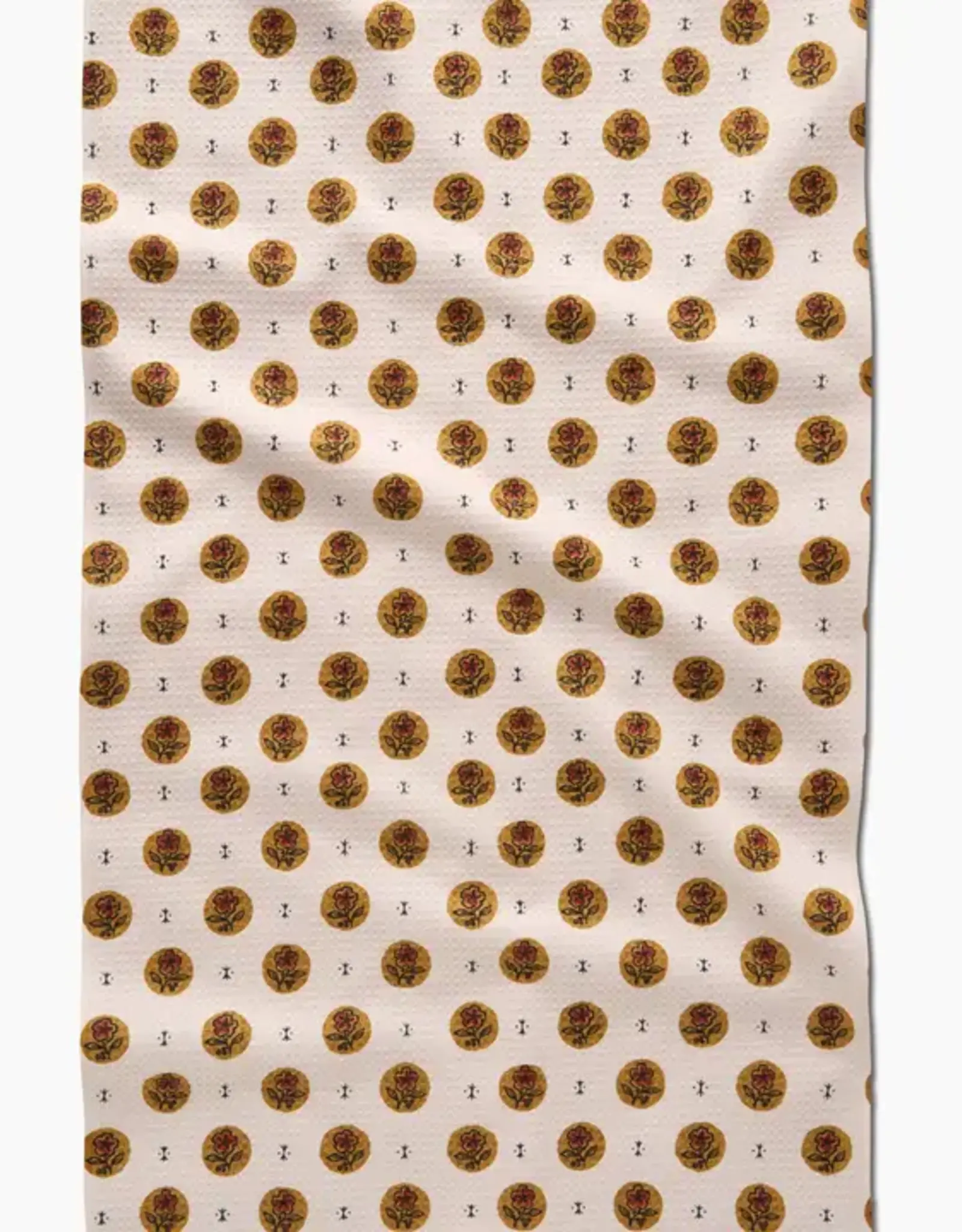 Geometry Tea Towel- Artisanal Floral Cream