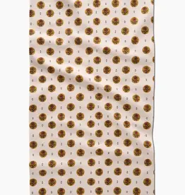Geometry Tea Towel- Artisanal Floral Cream