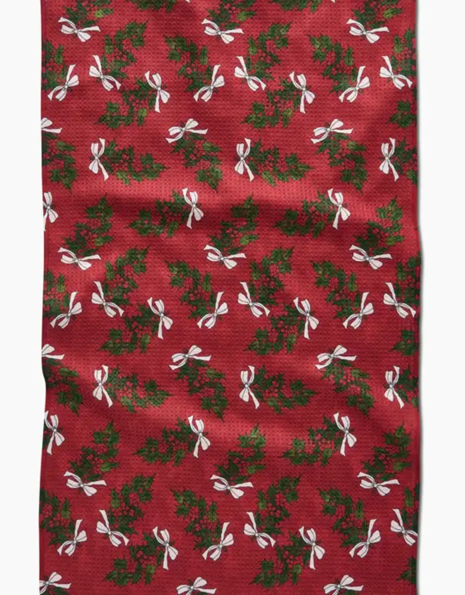 Geometry Tea Towel- Christmas Berry Bow