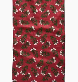 Geometry Tea Towel- Christmas Berry Bow