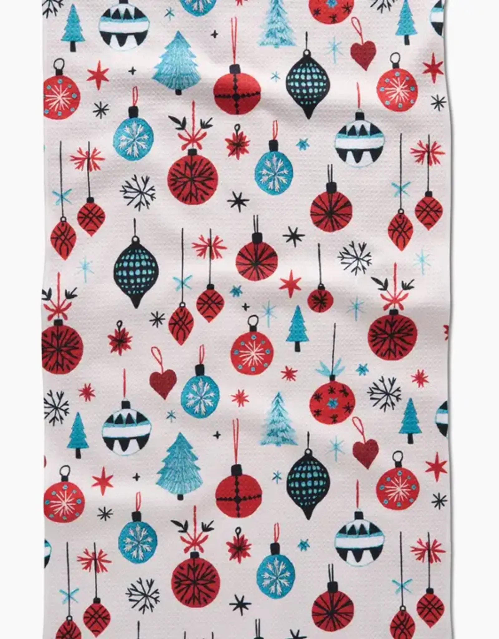 Geometry Tea Towel-Embroidered Ornaments