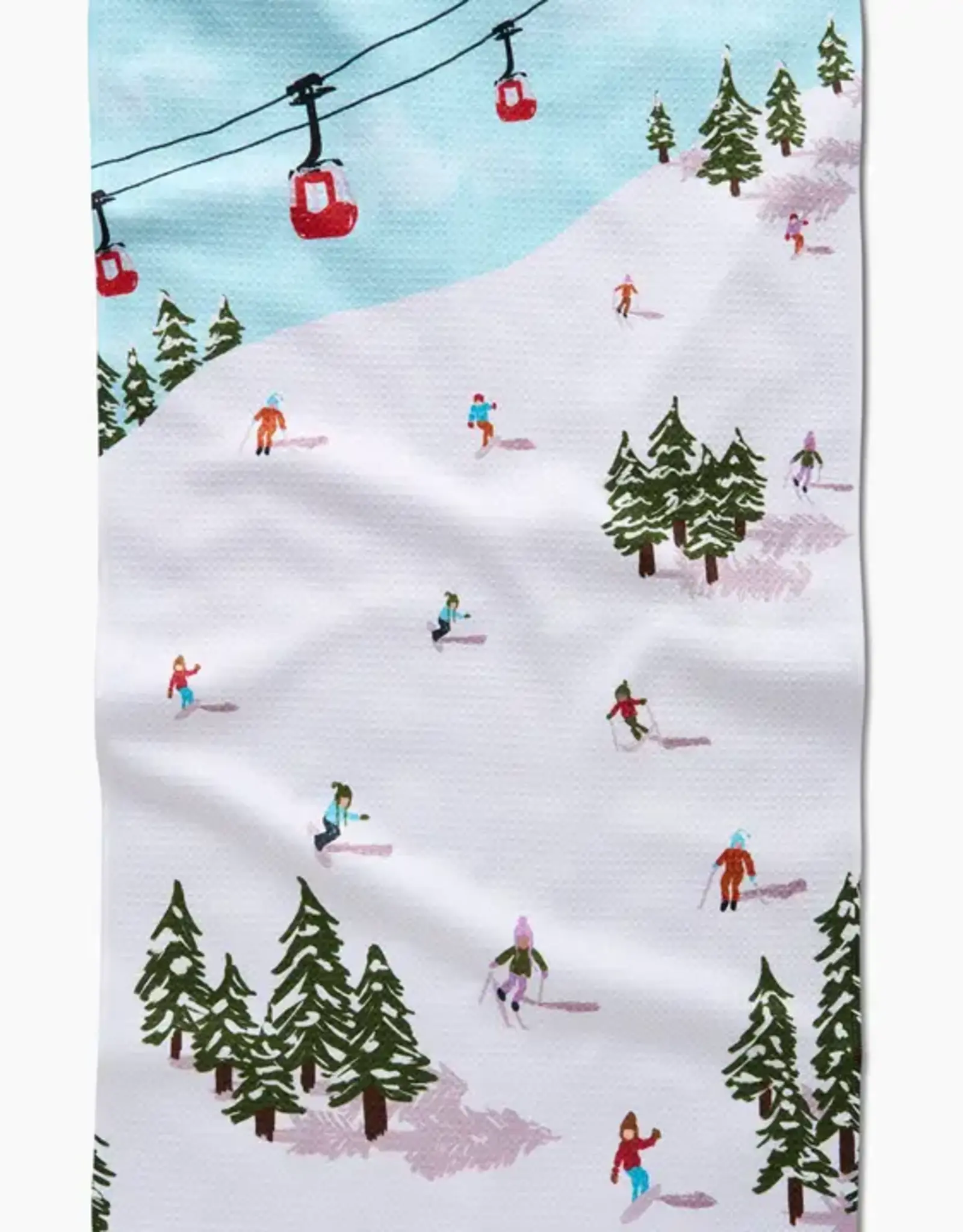 Geometry Tea Towel- Winter Sking trip