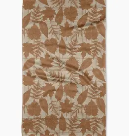 Geometry Tea Towel- Autumnal Leaves Gold