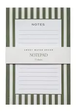 Sweet Water Decor Green Striped Note Pad