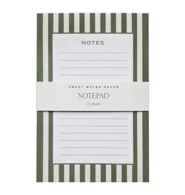 Sweet Water Decor Green Striped Note Pad