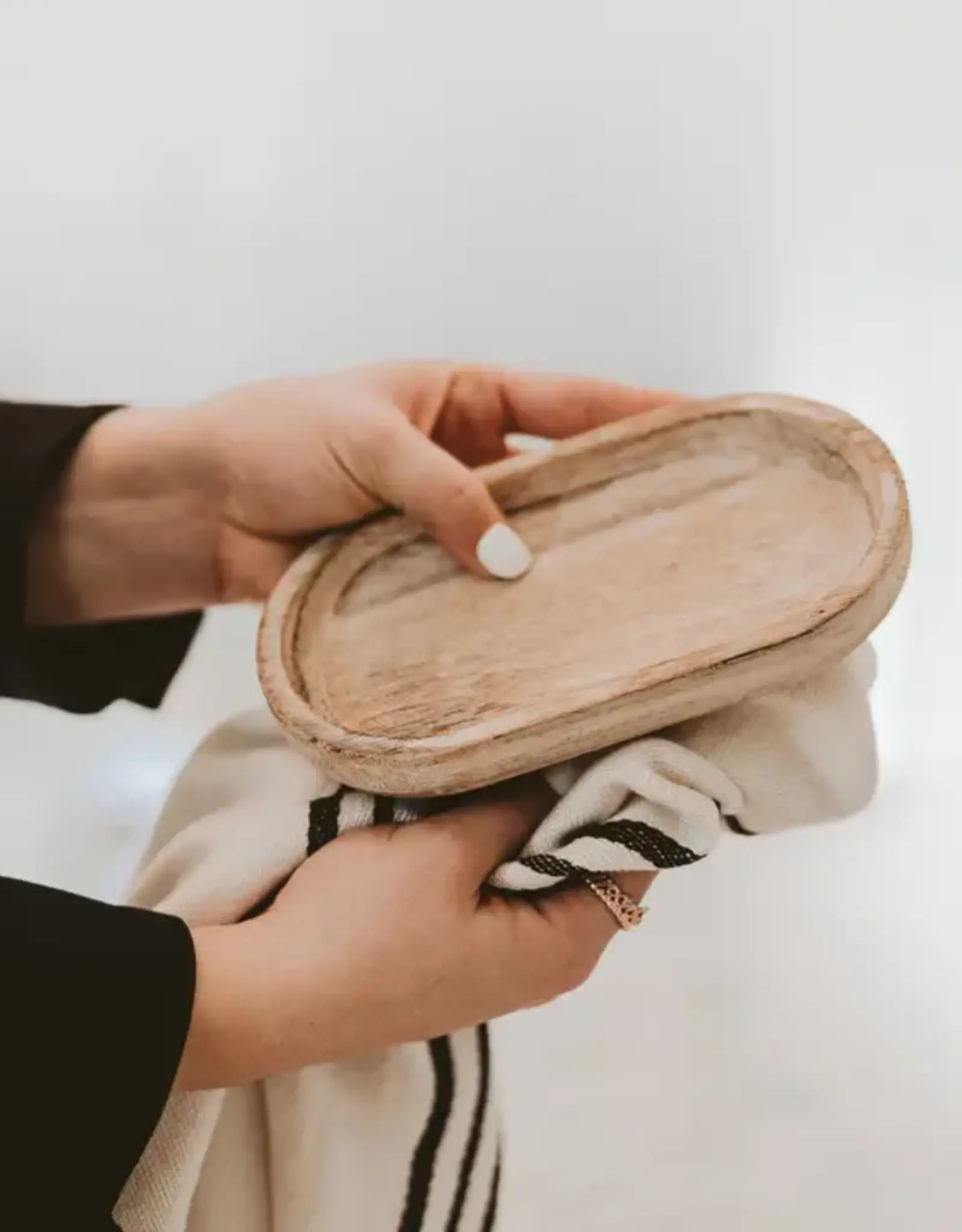 Sweet Water Decor Rustic Wood Tray, Small