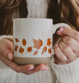 Sweet Water Decor Orange Leaves Stoneware Mug
