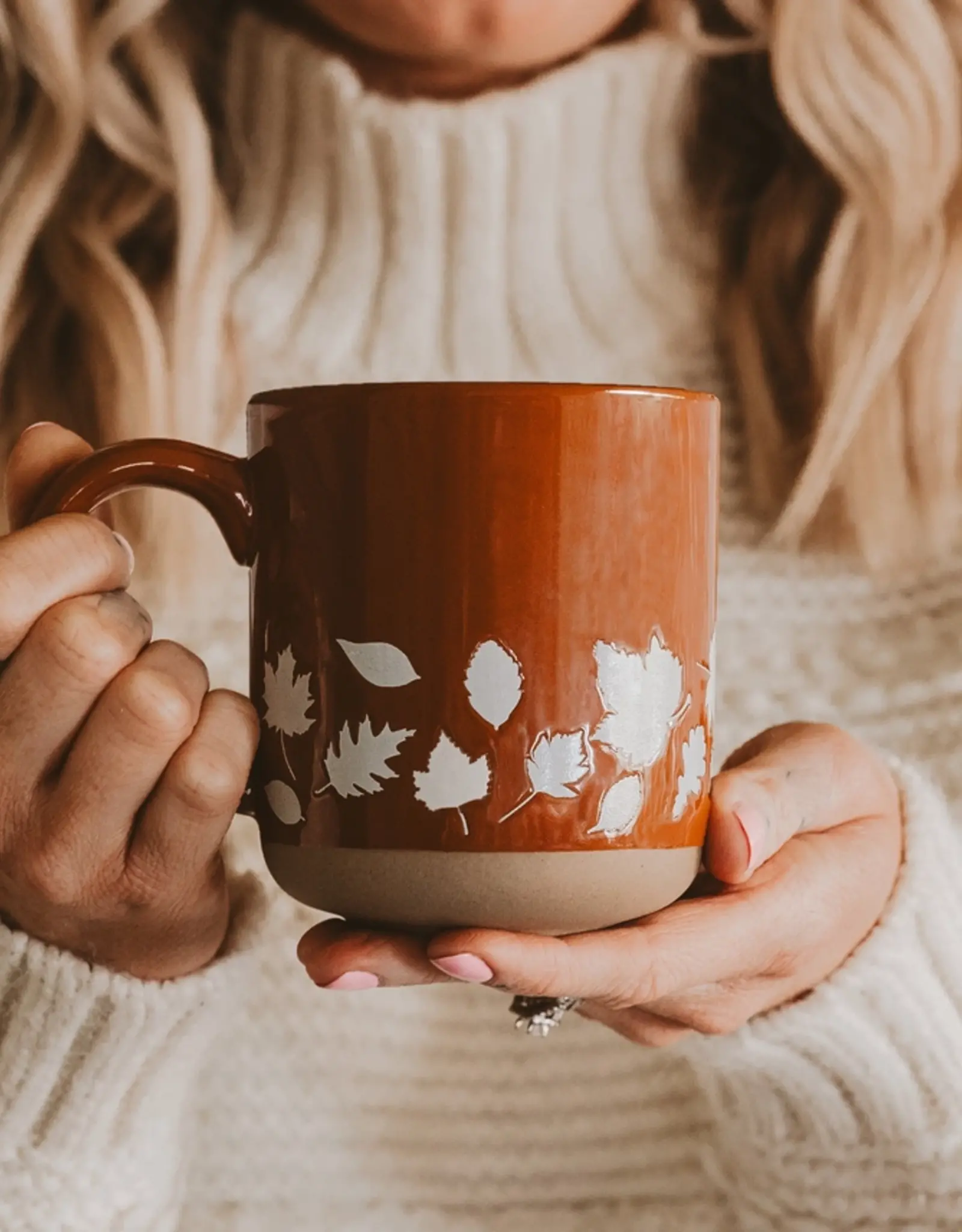 Sweet Water Decor Fall Leaves Stoneware Mug