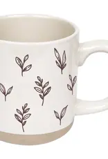 Sweet Water Decor Brown Leaves Stoneware Mug