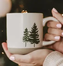 Sweet Water Decor Green Trees Stoneware Mug