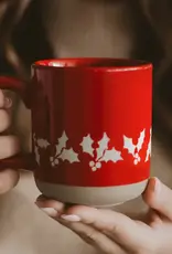Sweet Water Decor Red Holly Stoneware Mug
