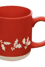 Sweet Water Decor Red Holly Stoneware Mug