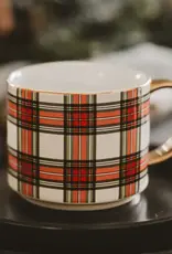Sweet Water Decor White Plaid Coffee Mug